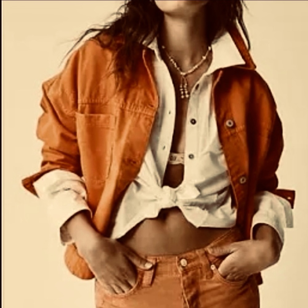 Stockholm Atelier & Other Stories Burnt Orange Denim Utility Jacket